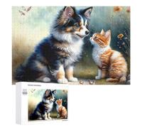 Puzzle Per Adolescenti 1000 PCS Whimsical Pet Friendship Scene Puzzle, Gioco Rompicapo, Regalo Di Compleanno, Attività Divertenti Da Fare A Casa, 1000 PCS
