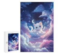 Puzzle Per Adolescenti 1000 PCS White Kitten Dreamworld Puzzle Per Adulti Giochi Rilassanti Per Divertimento in Famiglia Regali Di Natale E Compleanno 1000 PCS