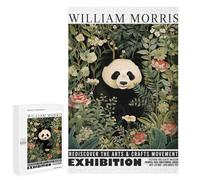 Puzzle Per Adolescenti 1000 PCS William Morris Panda Floral Exhibition Puzzle Divertenti Da Assemblare, Modelli, Regali Unici Per Compleanno E Natale 1000 PCS