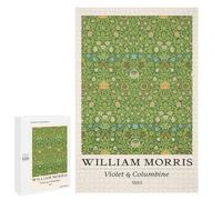 Puzzle Per Adolescenti 1000 PCS William Morris Violet & Columbine Green Puzzle Per Adolescenti Giocattoli Antistress Assemblaggio Di Modelli Regali Unici Per Compleanno E Natale 1000 PCS