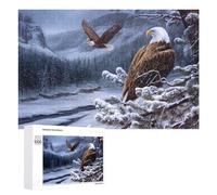 Puzzle Per Adolescenti 1000 PCS Winter Eagle Landscape Artwork Puzzle Per Adulti Giochi Per Famiglie Decorazione Per La Casa Regali Di Natale E Compleanno 1000 PCS