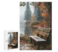 Puzzle Per Adolescenti 1000 PCS Winter Serenity by The Lake Puzzle Per Adolescenti Analisi E Logica Difficile E Stimolante Ottimo Regalo Per I Giocatori 1000 PCS