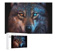 Puzzle Per Adolescenti 1000 PCS Wolf Eyes Dual Vision Puzzle Per Adulti Giochi Rilassanti Decorazione Da Parete Ottimo Regalo Per I Giocatori 1000 PCS
