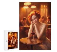 Puzzle Per Adolescenti 1000 PCS Woman Seated at A Table Puzzle Per Adulti Giocattolo Decorazione Da Parete Vacanza A Casa Passatempo Riduzione Dello Stress Regali 1000 PCS