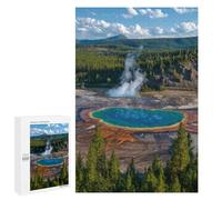 Puzzle Per Adolescenti 1000 PCS Yellowstone Grand Prismatic Spring Puzzle Per Adolescenti Migliora La Memoria Per Compleanno, Natale Bellissimo Gioco Dal Design 1000 PCS