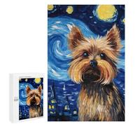 Puzzle Per Adolescenti 1000 PCS Yorkshire Terrier Starry Puzzle Per Adulti Giochi Per Famiglie Decorazione Per La Casa Regali Di Natale E Compleanno 1000 PCS