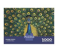 Puzzle Per Adolescenti 1000 Peacock with Spread Feathers Puzzle Per Adulti Gioco Per Famiglie Ma Divertente E Umoristico Per Compleanno, Natale 52x38cm/1000pcs