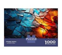 Puzzle Per Adolescenti 1000 Pezzi Abstract Broken Glass Art Puzzle Per Adulti Giochi Rilassanti Decorazione Per La Casa Interazione Genitore-figlio 38x26cm/1000pcs