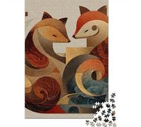 Puzzle Per Adolescenti 1000 Pezzi Abstract Fox Art Print Puzzle Per Adulti Gioco Rompicapo Decorazione Da Parete Regalo Antistress 52x38cm/1000pcs