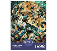 Puzzle Per Adolescenti 1000 Pezzi Abstract Panther Kintsugi Puzzle Per Adulti Giochi Rilassanti Decorazione Per La Casa Interazione Genitore-figlio 38x26cm/1000pcs