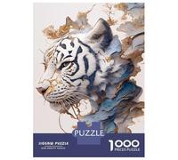 Puzzle Per Adolescenti 1000 Pezzi Abstract White Tiger Portrait Puzzle Per Adulti Gioco Per Famiglie Vacanza A Casa Ammazzare Il Tempo Offerta Come Regalo Per Tutta La Famiglia 38x26cm/1000pcs