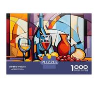 Puzzle Per Adolescenti 1000 Pezzi Abstract Wine Still Life Art Print Puzzle Per Adolescenti Giocattoli Antistress Vacanza A Casa Ammazza Il Tempo Aiuta Ad Allenare Il Cervello 38x26cm/1000pcs
