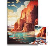 Puzzle per adolescenti 1000 pezzi Abu Simbel Pittura a olio Giocattoli Giochi educativi Sfida difficile Regali di Babbo Natale segreto Dimensioni 38x52cm