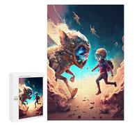 Puzzle per adolescenti, 1000 pezzi Alien Encounter nello spazio, 1 puzzle per adulti, giochi divertenti, decorazione per la casa, regali di compleanno e regali unici, 1000 pezzi