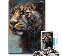 Puzzle per adolescenti 1000 pezzi Analisi astratta della pantera e giochi di logica educativi per ragazzi dai 14 anni in su 38x26cm