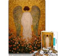 Puzzle per adolescenti 1000 pezzi Angelo dorato, sfida difficile antistress Ogni pezzo è unico Gioco divertente e stimolante per tutta la famiglia (38x26cm)