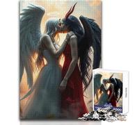 Puzzle per adolescenti 1000 pezzi Angelo e demone Bacio Giochi educativi Taglio di precisione Regali di Babbo Natale segreto Dimensioni 38x52cm