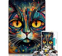 Puzzle per adolescenti 1000 pezzi Animali Gatti Puzzle per adolescenti, attività divertenti per la famiglia a casa, regalo di compleanno, regali di viaggio (dimensioni 75x50cm)