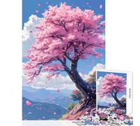 Puzzle per adolescenti 1000 pezzi Anime Cherry Blossom Tree Landscape Giocattoli antistress Idee regalo Giochi per famiglie Adatto per la decorazione della scrivania Dimensioni 38x52cm