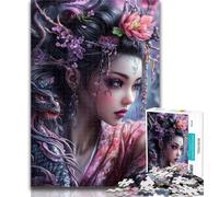 Puzzle per adolescenti 1000 pezzi Anime Girl Flying Dragon 1000 pezzi puzzle, giocattoli educativi di apprendimento giochi per famiglie regali per amici e parenti 26x38cm