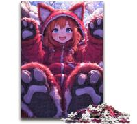 Puzzle per adolescenti 1000 pezzi Anime Red Panda Girl, impegnativo e difficile con pezzi completamente interconnessi di forma casuale 50X75CM