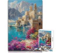 Puzzle per adolescenti 1000 pezzi Antico monastero sul lago Gioco intellettuale giocattolo per divertimento in famiglia Regalo di compleanno Dimensioni 38x52cm