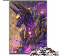 Puzzle per adolescenti 1000 pezzi Anubi, il dio egizio, antistress con pezzi completamente incastrati di forma casuale per ragazzi dai 14 anni in su (dimensioni 50x75cm)