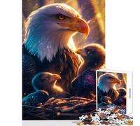 Puzzle per adolescenti 1000 pezzi Aquila calva con aquilotti Decorazione per la casa Giocattoli Regalo Compleanno Gioco educativo Migliora l'amore tra coppie Dimensioni 38x52cm