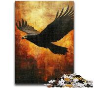 Puzzle per adolescenti 1000 pezzi Aquila nera Gioco educativo Sfida Giocattolo Decorazione da parete Regali unici per compleanno e Natale 50x75cm