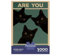 Puzzle Per Adolescenti 1000 Pezzi Are You Pooping Black Cats Poster Puzzle Per Adolescenti Giocattoli Antistress Vacanza A Casa Ammazza Il Tempo Aiuta Ad Allenare Il Cervello 70x50cm/1000pcs
