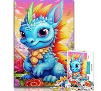 Puzzle per adolescenti 1000 pezzi Art Dragon Baby Puzzle per adulti antistress sfida difficile regali di Babbo Natale segreto 75x50cm