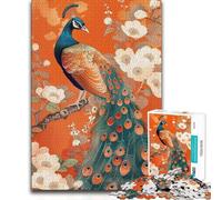 Puzzle per adolescenti 1000 pezzi Art Nouveau Floral Peacock Gioco di sfida unico Sfida difficile Regalo di compleanno 50x75cm (1000 pezzi)