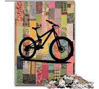 Puzzle per adolescenti 1000 pezzi Arte della bicicletta, gioco intellettuale giocattolo che rafforza l'amore tra coppie per età 14+ 26x38cm