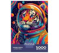 Puzzle Per Adolescenti 1000 Pezzi Astronaut Space Tiger Puzzle Fai Da Te Giocattoli Staycation Passatempo Regali Unici Di Compleanno E Natale 70x50cm/1000pcs