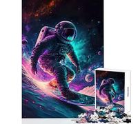 Puzzle per adolescenti 1000 pezzi Astronauta che fa snowboard nello spazio Giocattoli fai da te Ottimi regali e giocattoli Giochi per famiglie Migliorare l'amore tra coppie Dimensioni 50x75cm