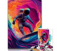 Puzzle per adolescenti 1000 pezzi Astronauta che naviga nello spazio Puzzle per adulti,stimolanti giochi di attività per famiglie,giocattolo fai da te per decorare la casa e decorare le pareti