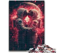 Puzzle per adolescenti 1000 pezzi Astronauta Coppia Giocattolo educativo antistress Interazione genitore-figlio per bambini dai 14 anni in su 26x38cm