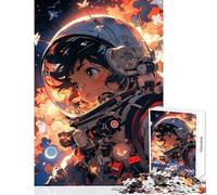 Puzzle per adolescenti 1000 pezzi Astronauta ragazza nello spazio Decorazione per la casa Giocattoli Ottimi regali e giocattoli Giochi rilassanti Adatto per la decorazione della scrivania (38x52cm)
