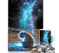 Puzzle per adolescenti 1000 pezzi Astronauta seduto sulla luna 1000 pezzi per adolescenti ideale come regalo per tutta la famiglia dai 14 anni in su 75x50cm