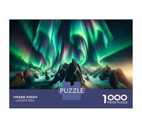 Puzzle Per Adolescenti 1000 Pezzi Aurora Borealis Mountain Landscape Puzzle Per Adolescenti Giochi Rilassanti Regali Per Donne Per Compleanno, Natale 70x50cm/1000pcs