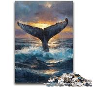 Puzzle per adolescenti 1000 pezzi Balena misteriosa Allena il tuo cervello e le tue mani Interazione genitore-figlio per età 14+ 50x75cm