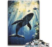 Puzzle per adolescenti 1000 pezzi Balene oceaniche Antistress Sfida difficile Adatto per la decorazione della scrivania 50x75cm