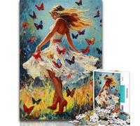 Puzzle per adolescenti 1000 pezzi Ballerina di danza classica, antistress, per ammazzare il tempo durante le vacanze, per migliorare l'amore tra coppie (38x26cm)