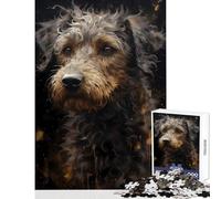 Puzzle per adolescenti 1000 pezzi Barboncino Cane Regno magico Decorazione per la casa Giocattoli Regalo divertente Gioco pratico Interazione genitore-figlio Dimensioni 38x52cm