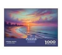 Puzzle Per Adolescenti 1000 Pezzi Beach Sunset Landscape Painting Puzzle Per Adulti Giochi Divertenti Ma Divertenti E Umoristici Regali Di Natale E Compleanno 70x50cm/1000pcs