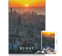 Puzzle per adolescenti 1000 pezzi Beirut giocattolo gioco intellettuale corsa di velocità a mano regalo di compleanno dimensioni 38x26cm
