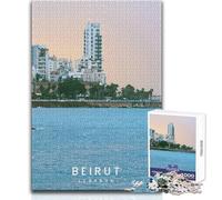 Puzzle per adolescenti 1000 pezzi Beirut Gioco di sfida unico Regali per donne Idee regalo Dimensioni 50x75cm