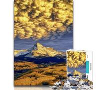 Puzzle per adolescenti 1000 pezzi Bellissimo fiume di montagna, antistress per trascorrere il tempo libero a casa, lista dei desideri con Babbo Natale (38x26cm)