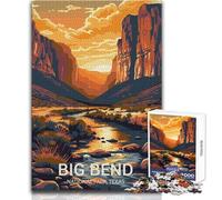Puzzle per adolescenti 1000 pezzi Big Bend National Park Gioco impegnativo Giocattoli Sfida difficile Ottimo regalo Dimensioni 38x26cm