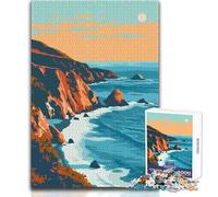 Puzzle per adolescenti 1000 pezzi Big Sur California Art Family Fun & Game Night Decorazione perfetta per la parete Dimensioni 50x75cm
